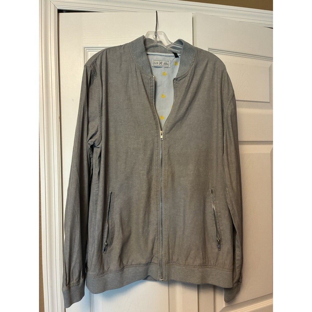 Five Four Mark McNairy Men’s Zipper Lightweight Jacket Size Large Duck Lining